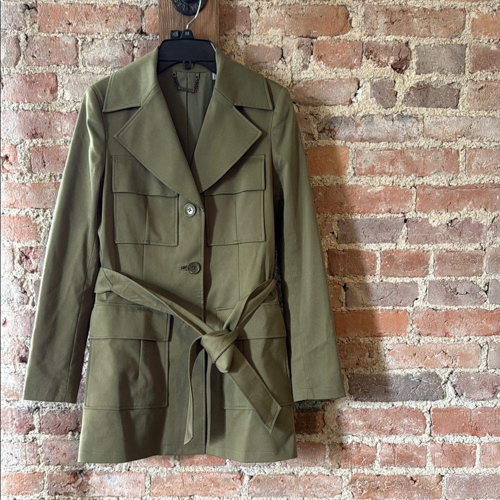 Olive Green Women's Belted Jacket